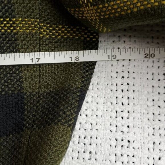 Jones New York 100% Wool Sz. 10‎ Army Green & Gold Buttoned Lined Blazer - Picture 8 of 12
